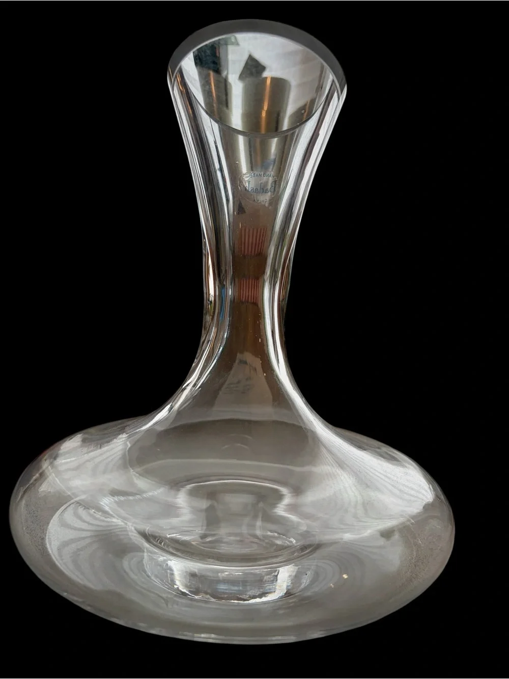 Badash hamdmade Crystal wine decanter, new